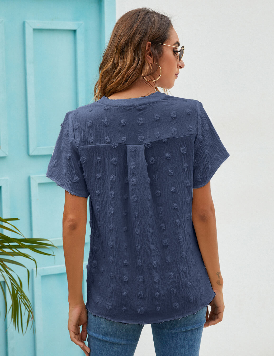 Summer Casual Polka Dots Chiffon Blouse