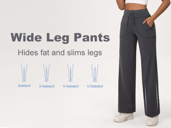Yoga Sports Wide Leg Pant with Pockets High Waisted