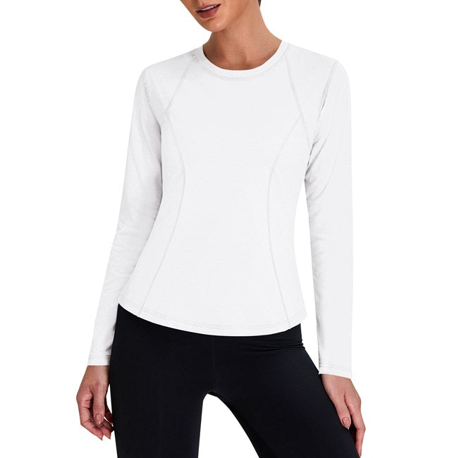 Soft Workout Tops with Mesh Back Slimming Cut sports