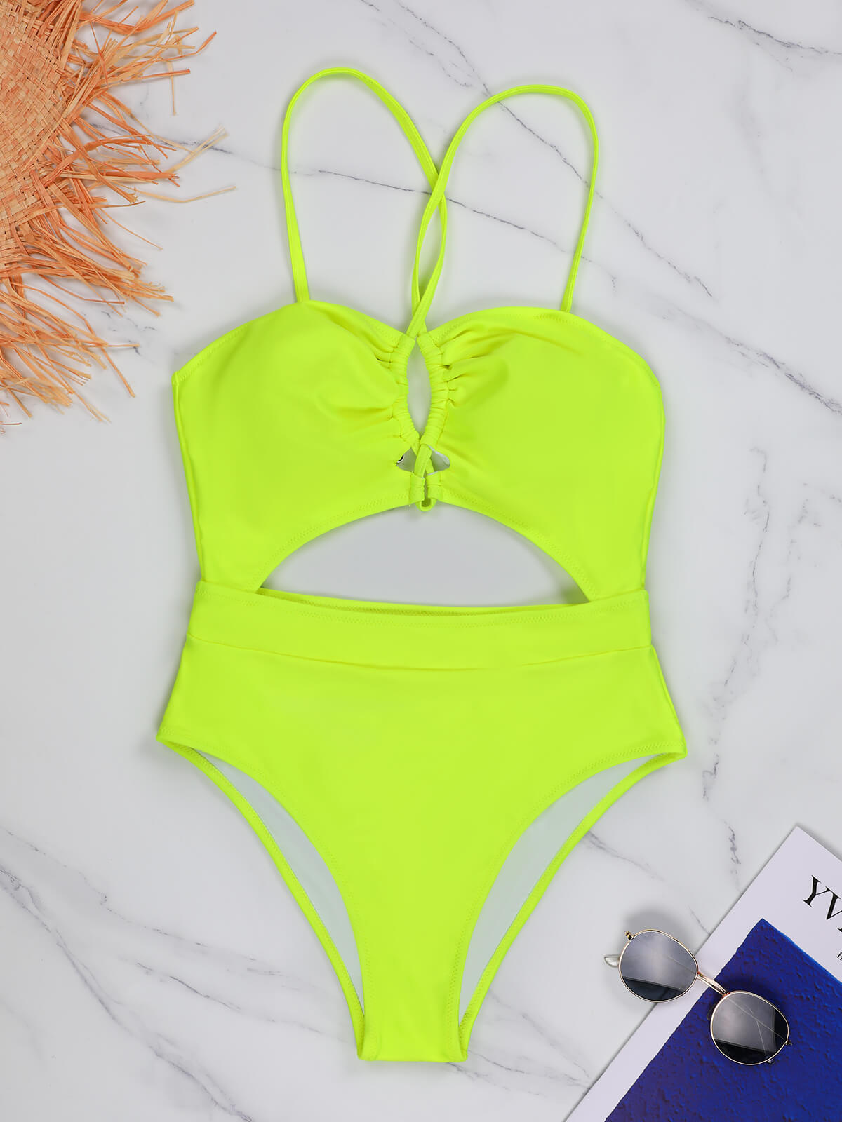 Sun Kissed Color Block Halter Monokini