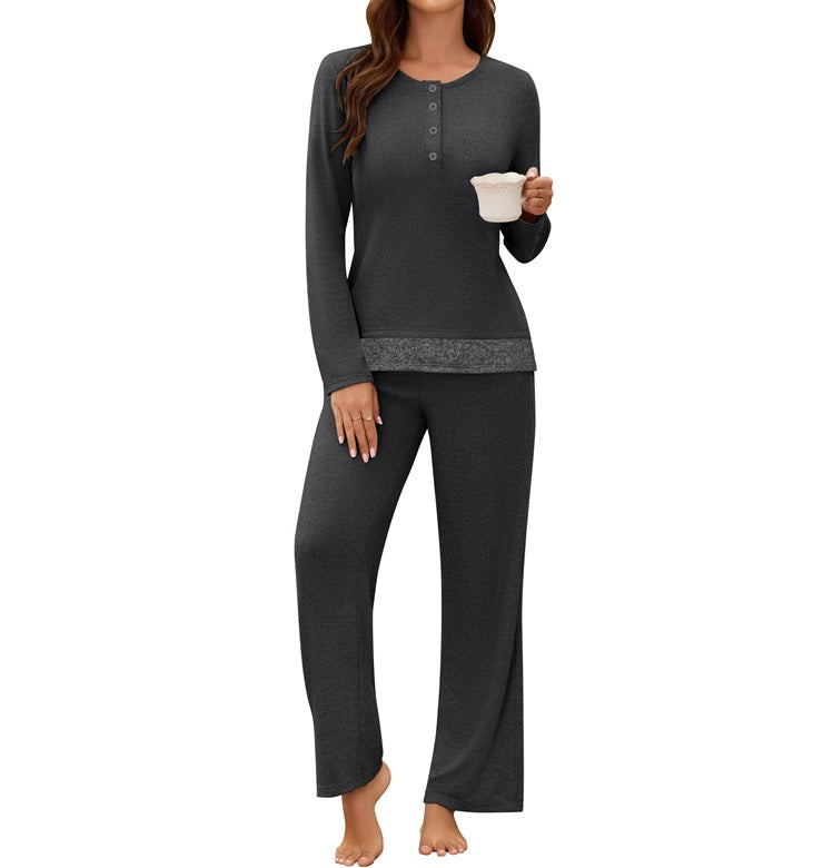 Pajama Sets Button Up Fall Lounge Sets