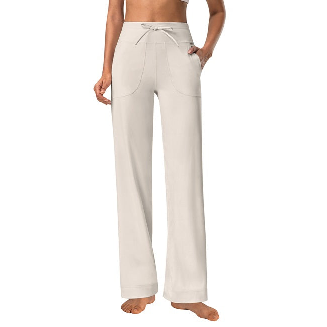 Yoga Sports Wide Leg Pant with Pockets High Waisted