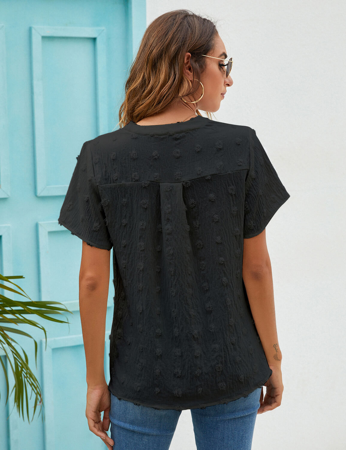 Summer Casual Polka Dots Chiffon Blouse