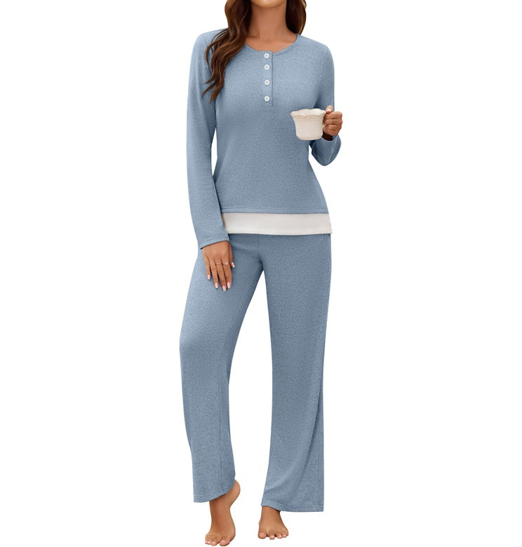Pajama Sets Button Up Fall Lounge Sets