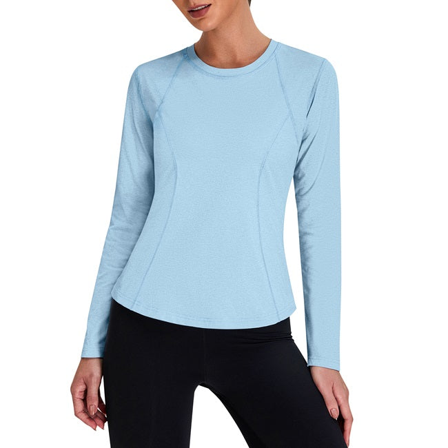 Soft Workout Tops with Mesh Back Slimming Cut sports