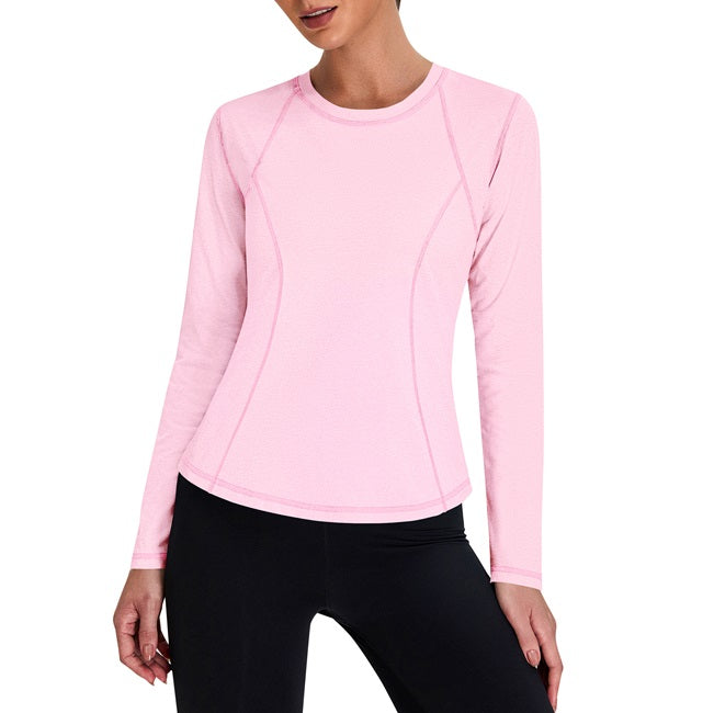 Soft Workout Tops with Mesh Back Slimming Cut sports