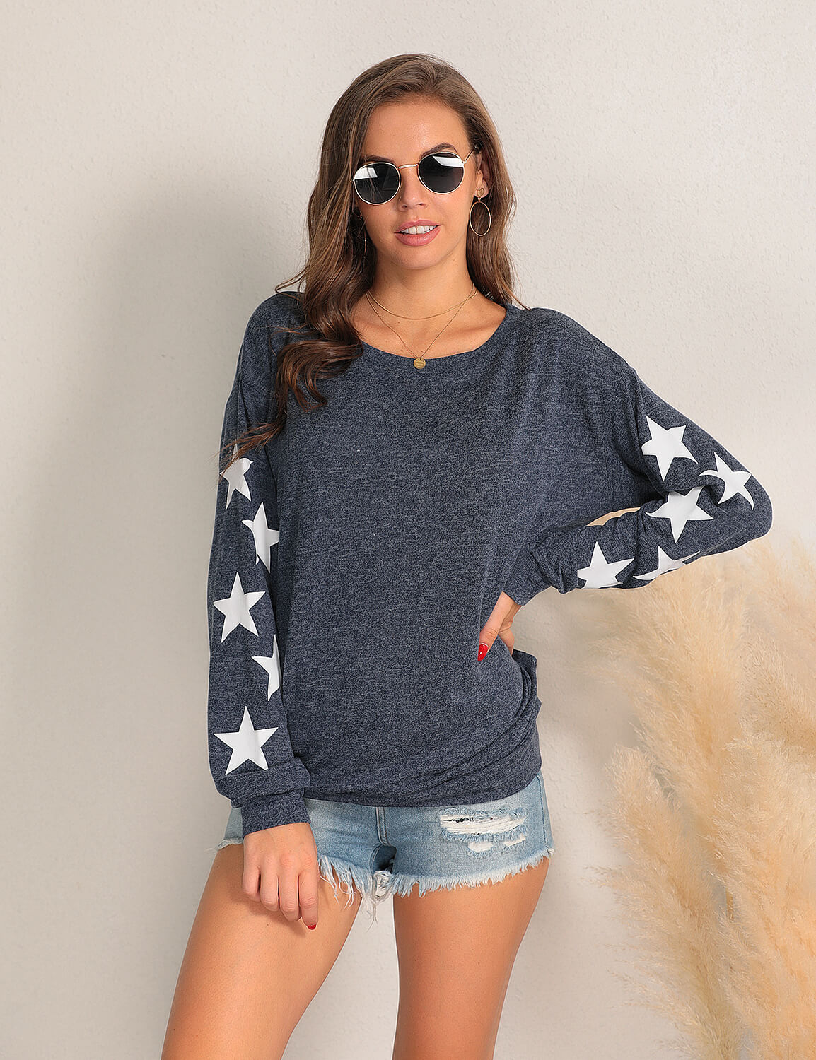 Dreamy Stars Sleeves Pullover Sweatshirt