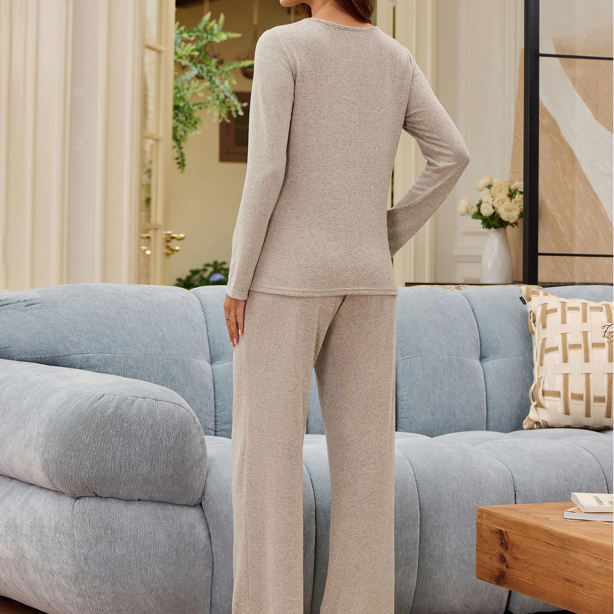 Pajama Sets Button Up Fall Lounge Sets