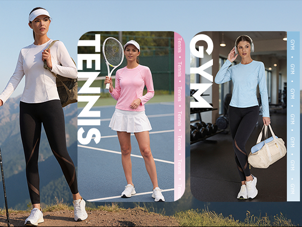Soft Workout Tops with Mesh Back Slimming Cut sports