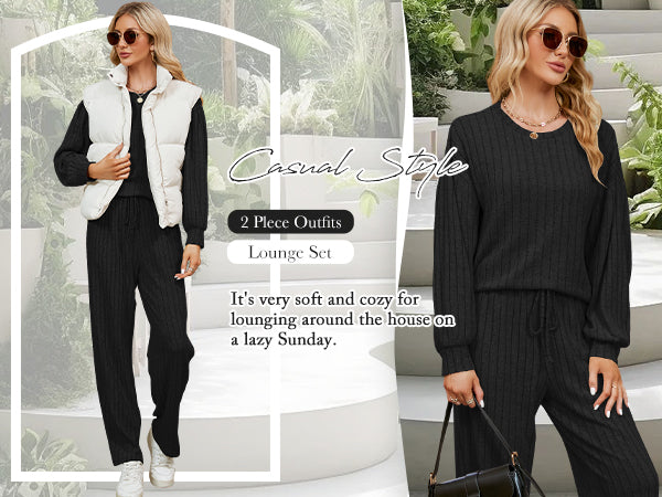 Lounge Set Cute Pajama Sets Casual 2 Piece