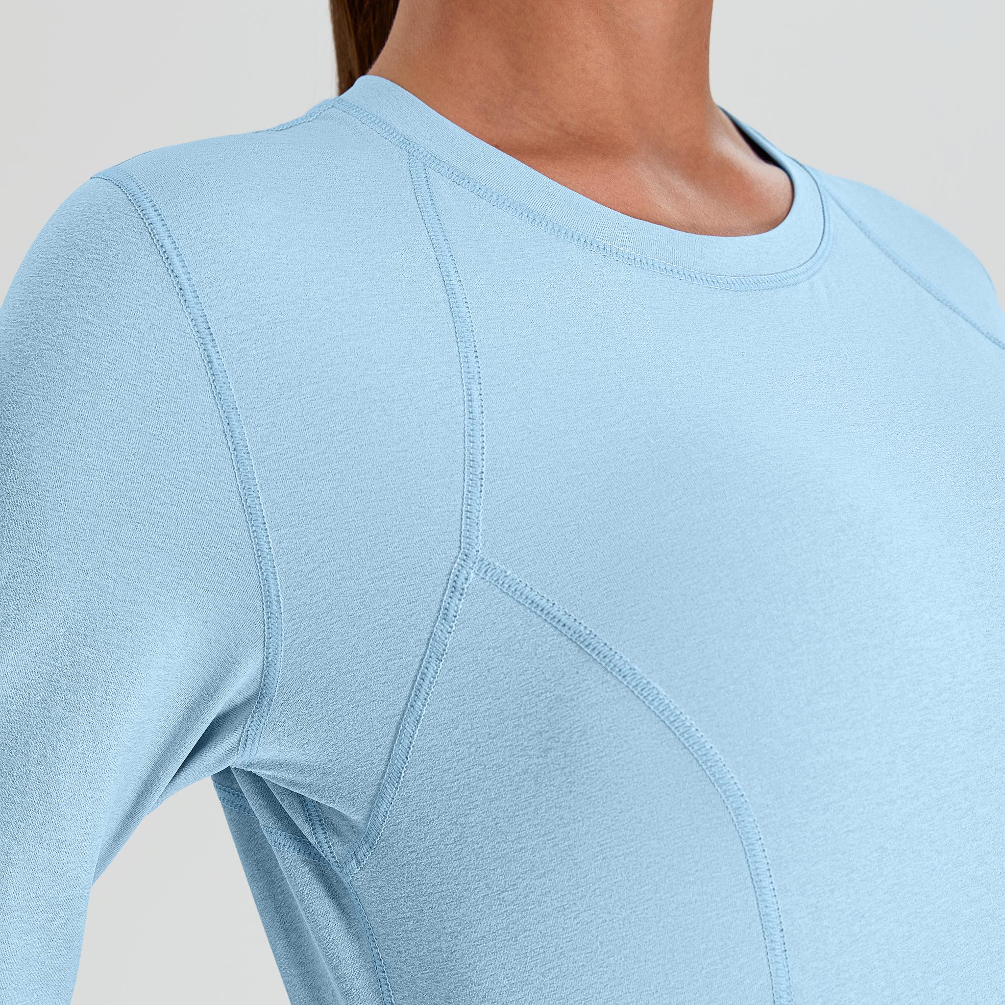 Soft Workout Tops with Mesh Back Slimming Cut sports