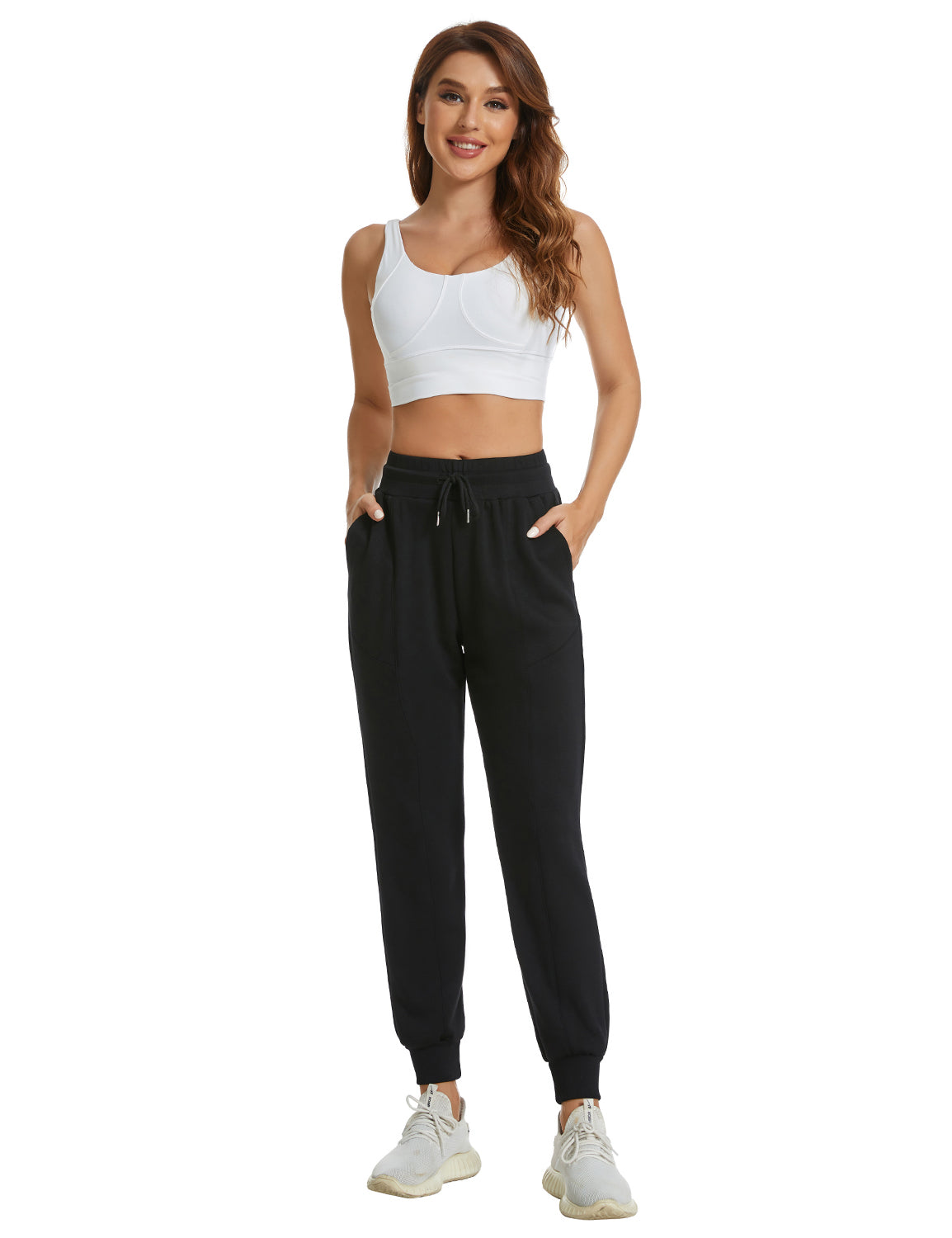 Casual Elastic Waist Drawstring Joggers