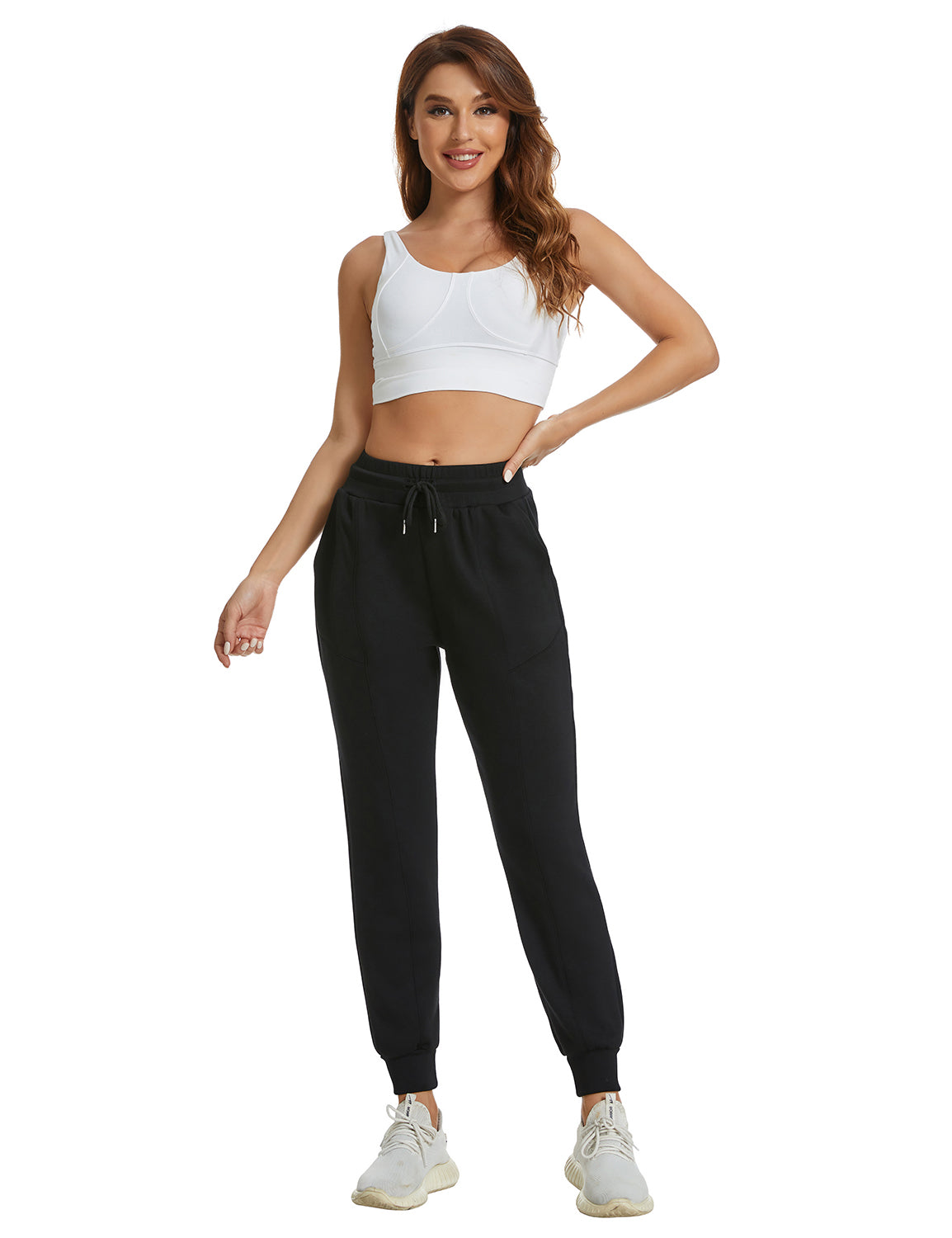 Casual Elastic Waist Drawstring Joggers