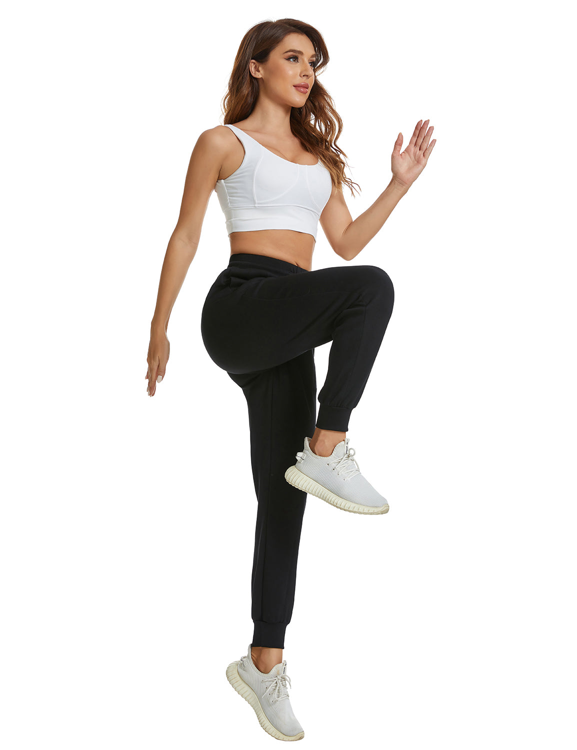Casual Elastic Waist Drawstring Joggers