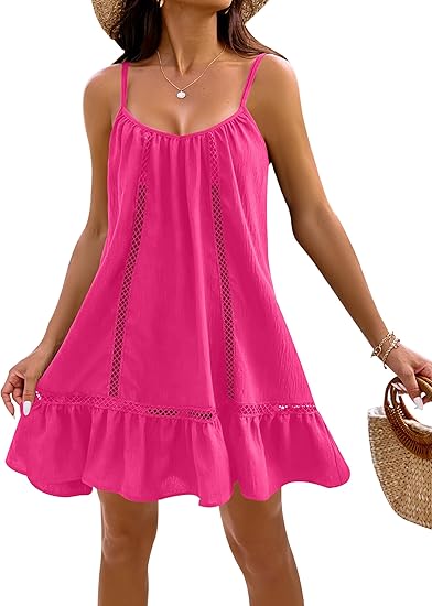 Womens Bathing Suit Cover Up Swim Beach Dresses Cover Ups Spaghetti Straps Swimsuit Coverups 2026