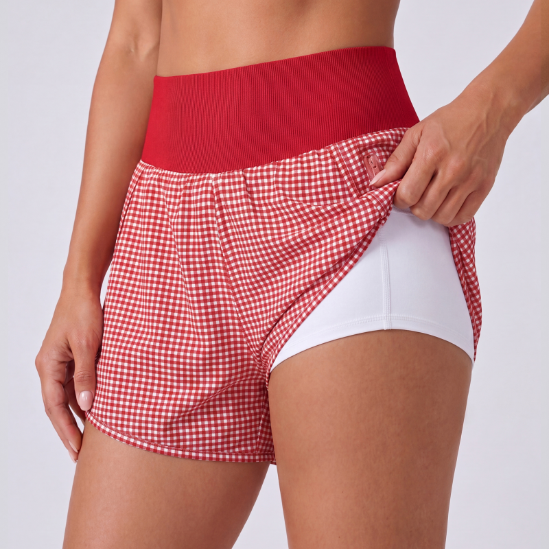 Women's Athletic Shorts High Waisted Running Shorts 2.5" Comfy Liner for Workout Gym Track
