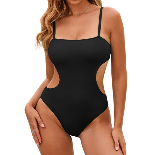 Blooming Jelly Cut Out Monokini Swimsuits Womens Sexy High Cut Backless One Piece Swimwear