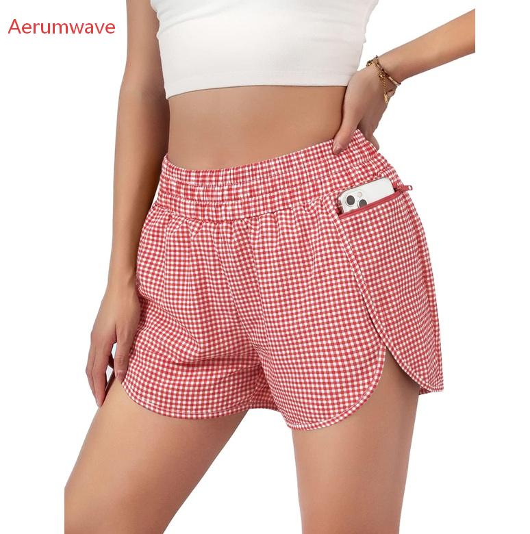 Women's Quick-Dry Running Shorts Workout Sport Layer Active Shorts with Pockets 1.75"