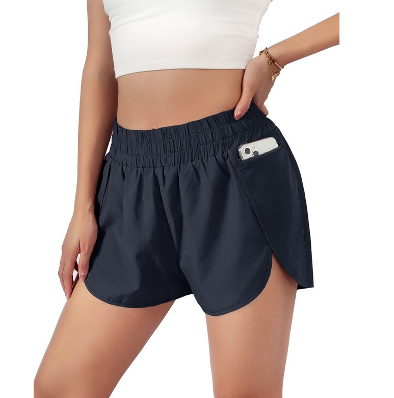 Women's Quick-Dry Running Shorts Workout Sport Layer Active Shorts with Pockets 1.75"