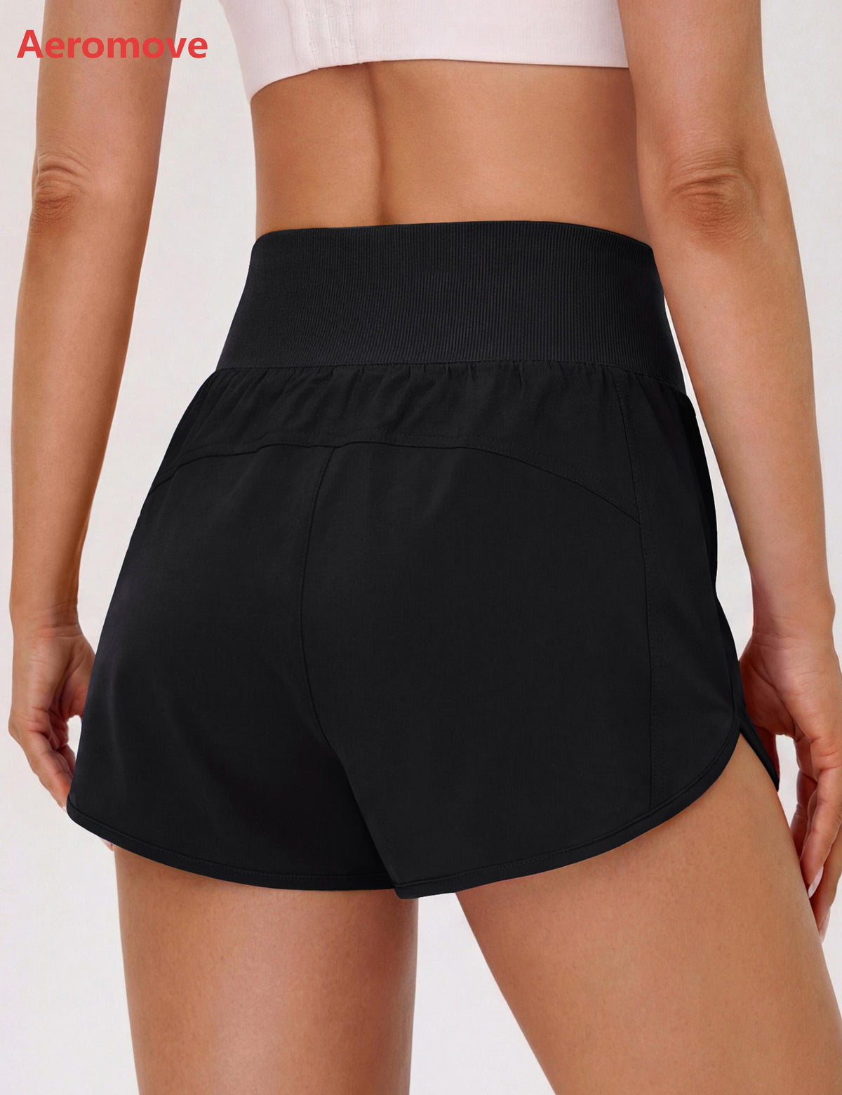 Aeromove Women's Athletic Shorts High Waisted Running Shorts 2.5" Comfy Liner for Workout Gym Track