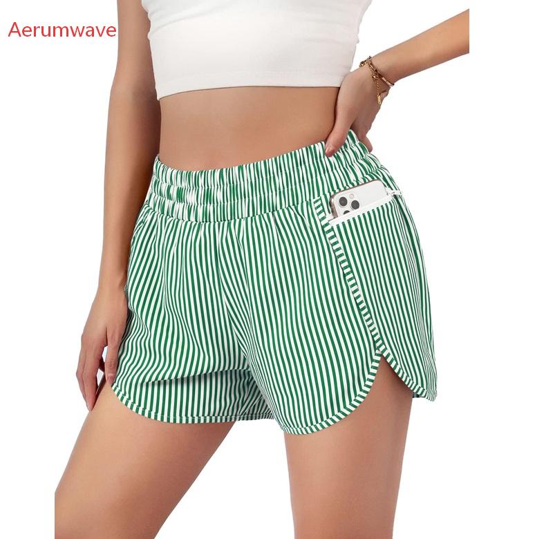 Women's Quick-Dry Running Shorts Workout Sport Layer Active Shorts with Pockets 1.75"