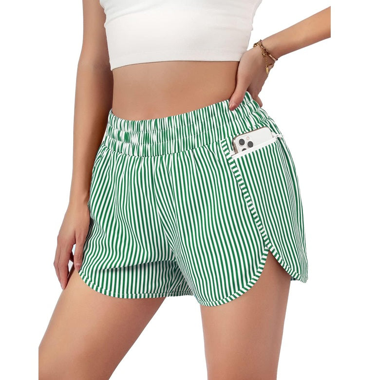 Women's Quick-Dry Running Shorts Workout Sport Layer Active Shorts with Pockets 1.75"