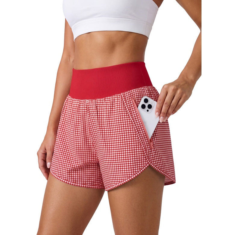 Women's Athletic Shorts High Waisted Running Shorts 2.5" Comfy Liner for Workout Gym Track