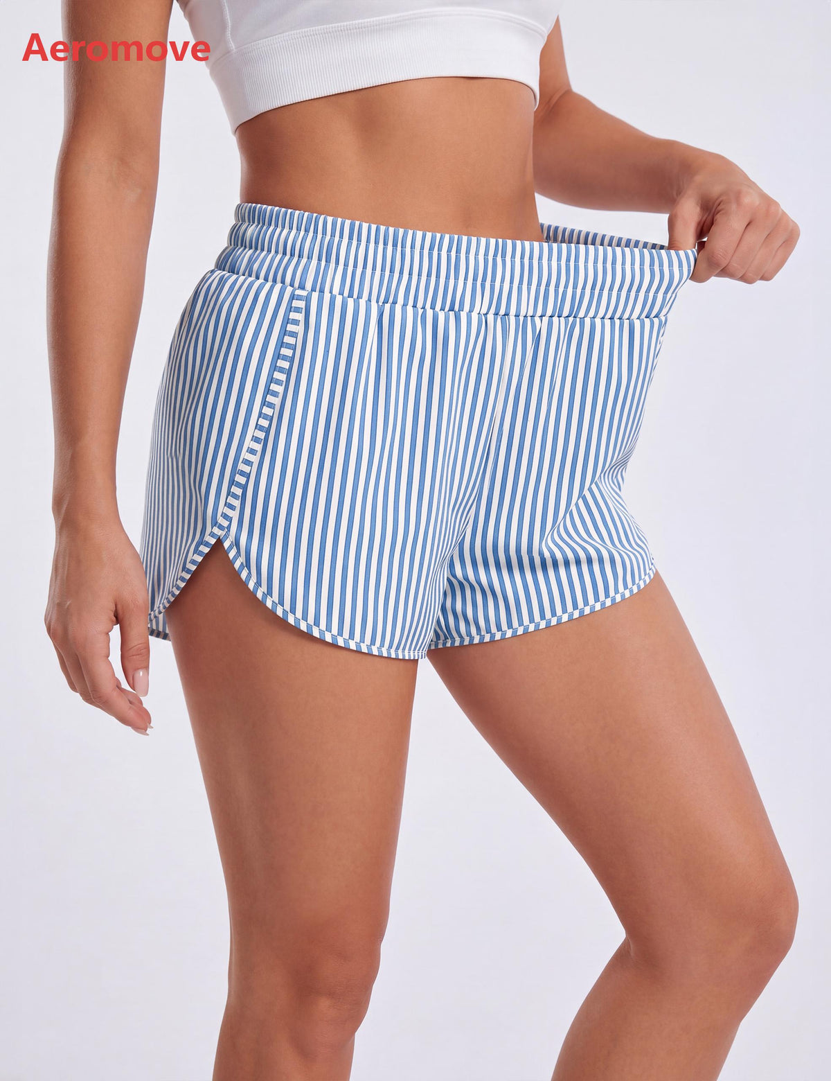 Aeromove Women's Quick-Dry Running Shorts Workout Sport Layer Active Shorts with Pockets 1.75"