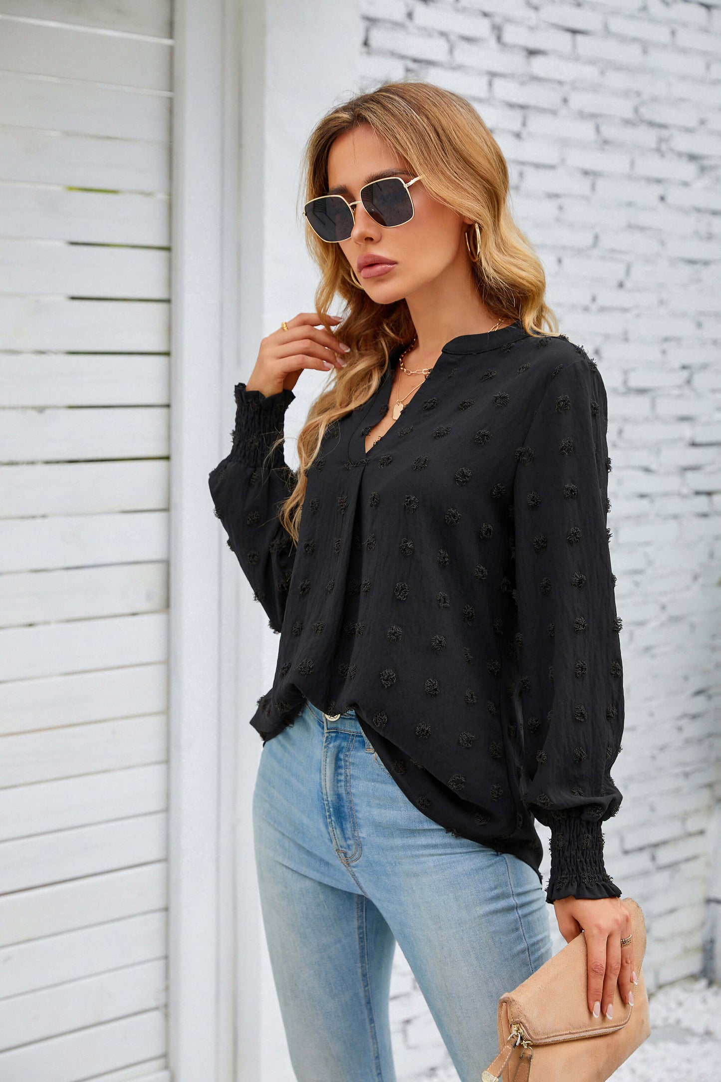 Business Casual Long Sleeve Workwear Blouse