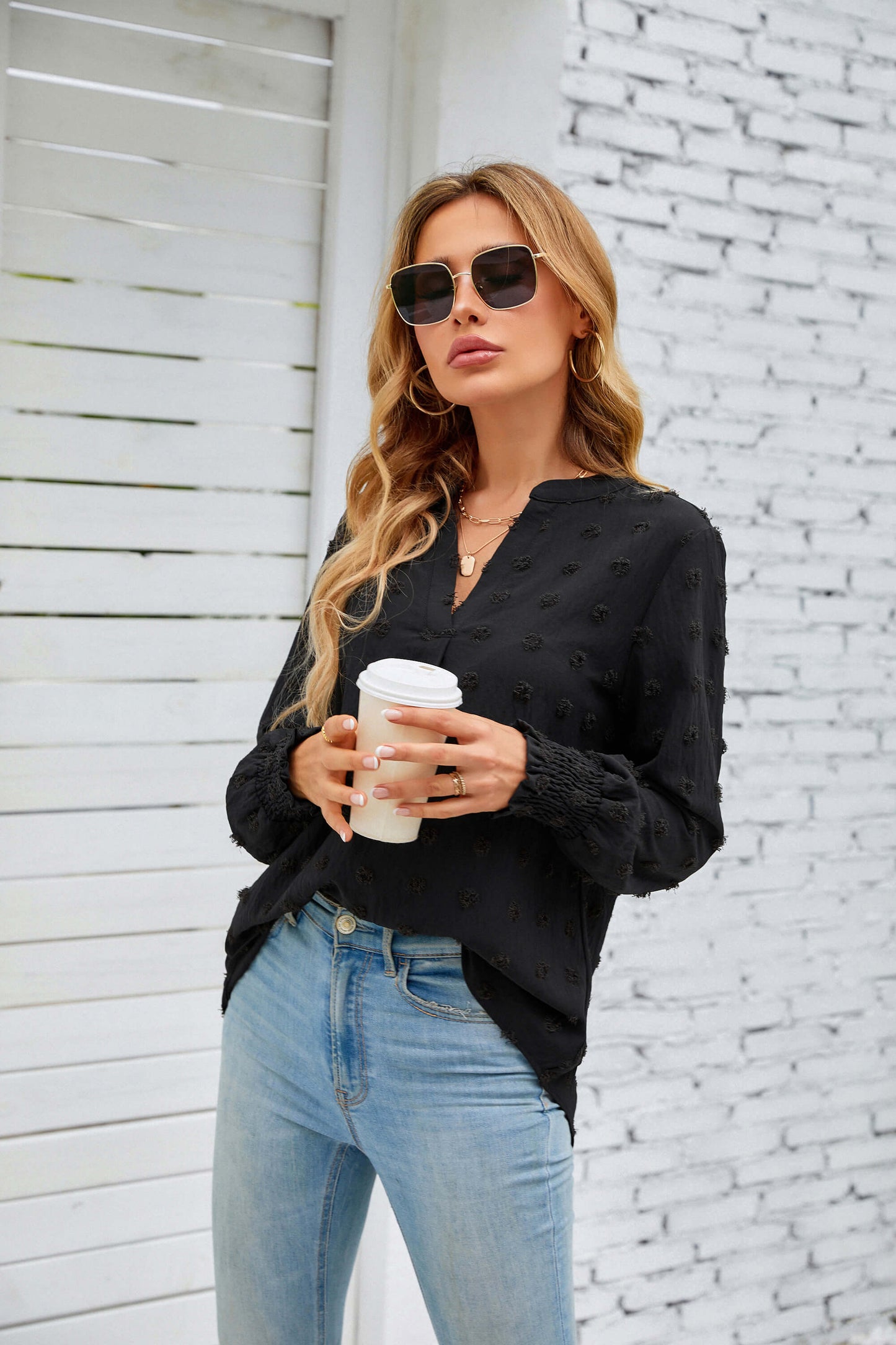 Business Casual Long Sleeve Workwear Blouse