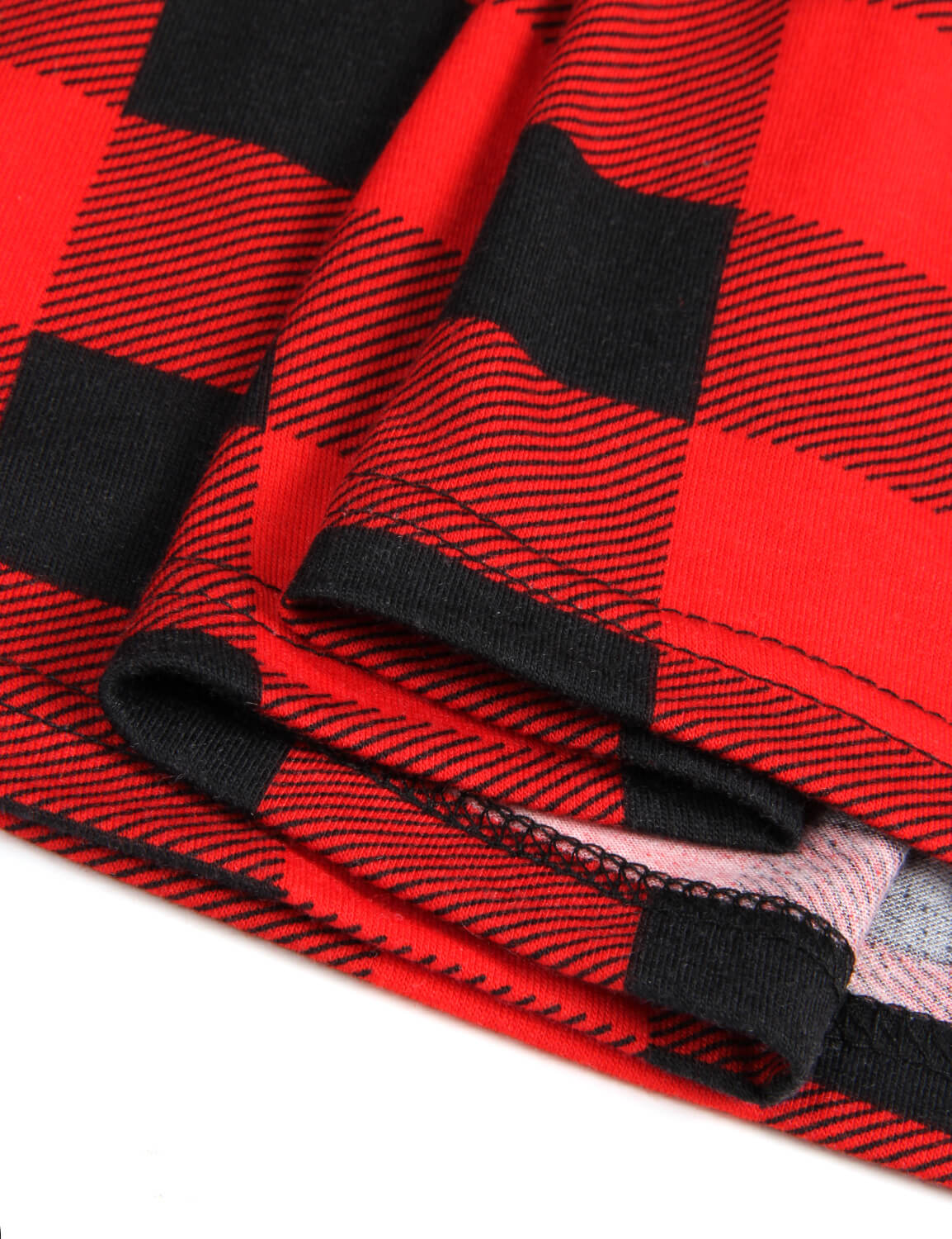 V Neck Plus Size Plaid Patched Tunic Top