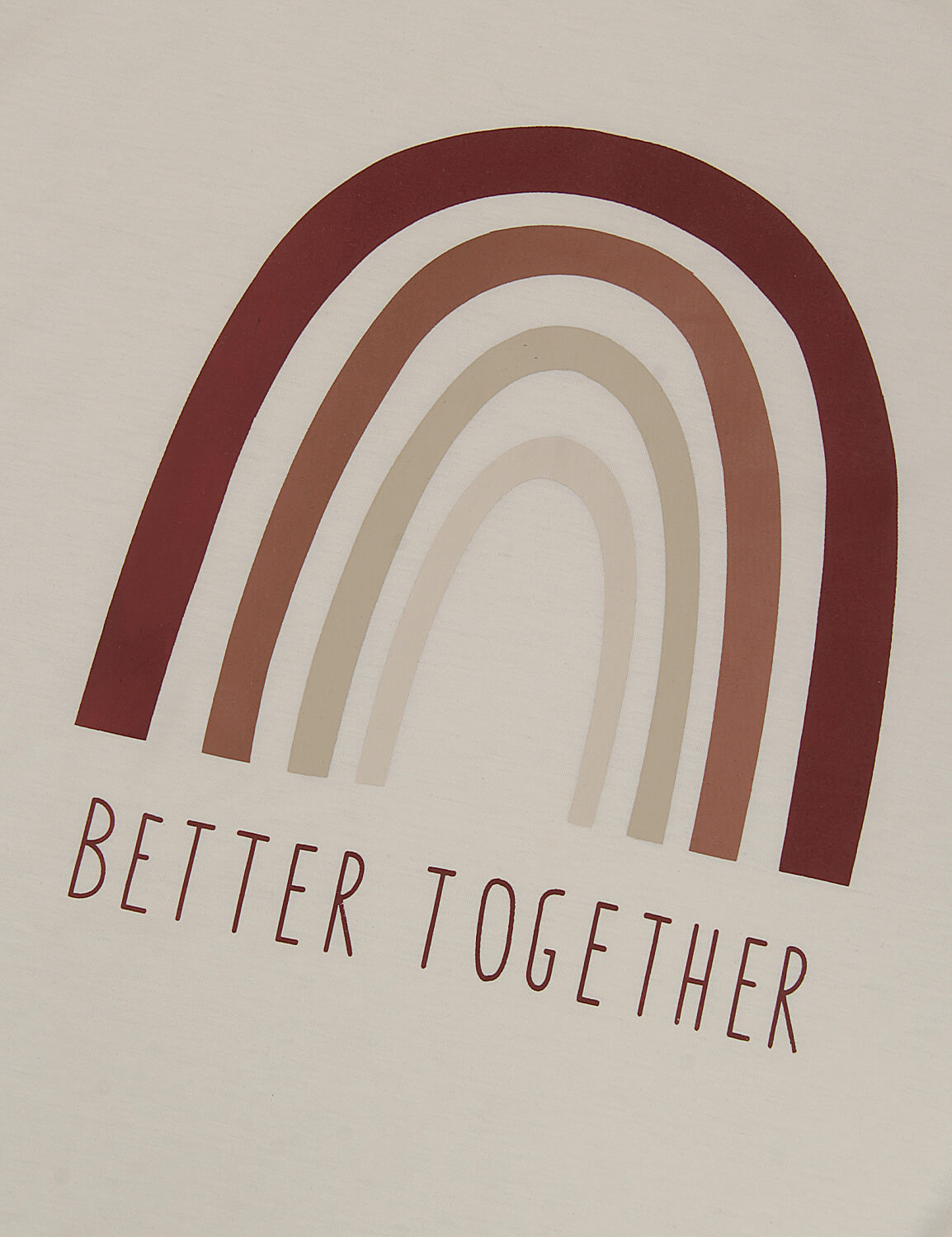 Better Together Letter Print Comfy T-Shirt