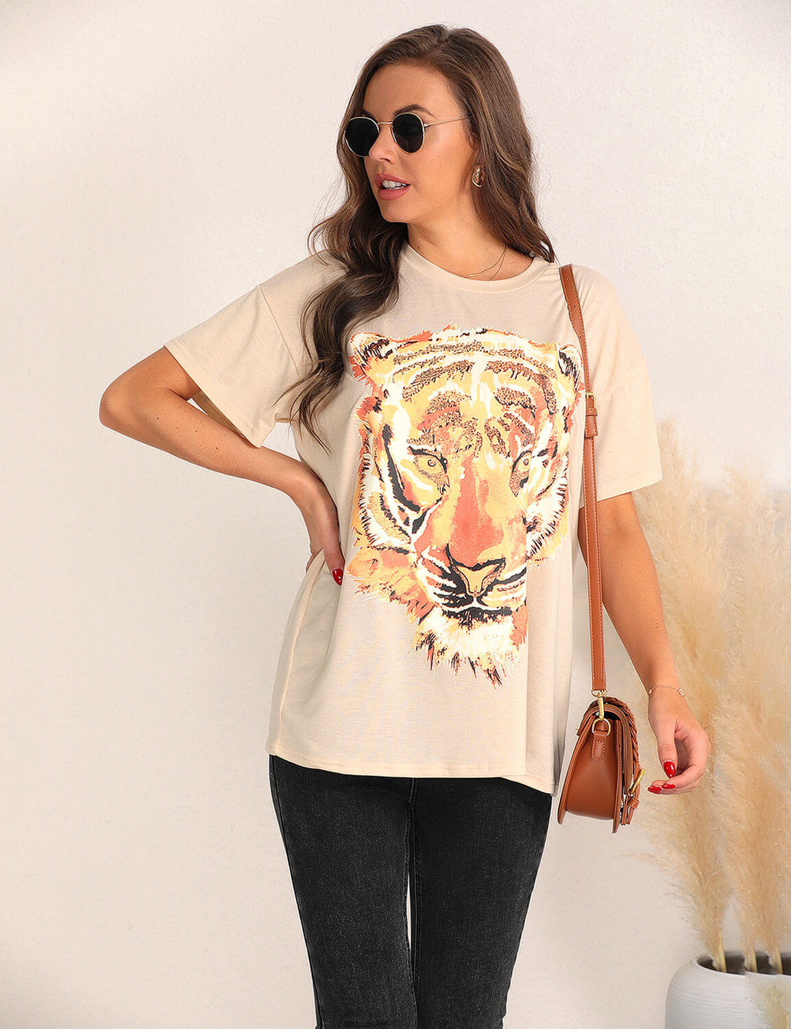 Oversized Tiger Graphic Tee