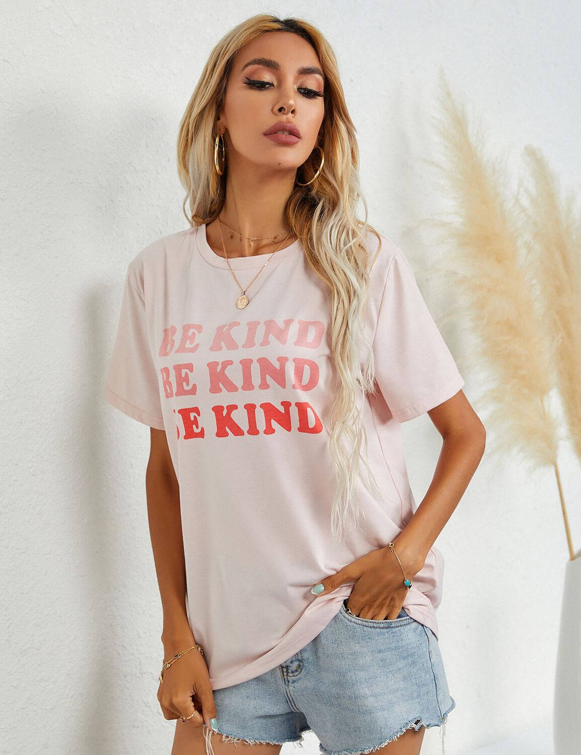Be Kind Tees Pink Graphic T-Shirt