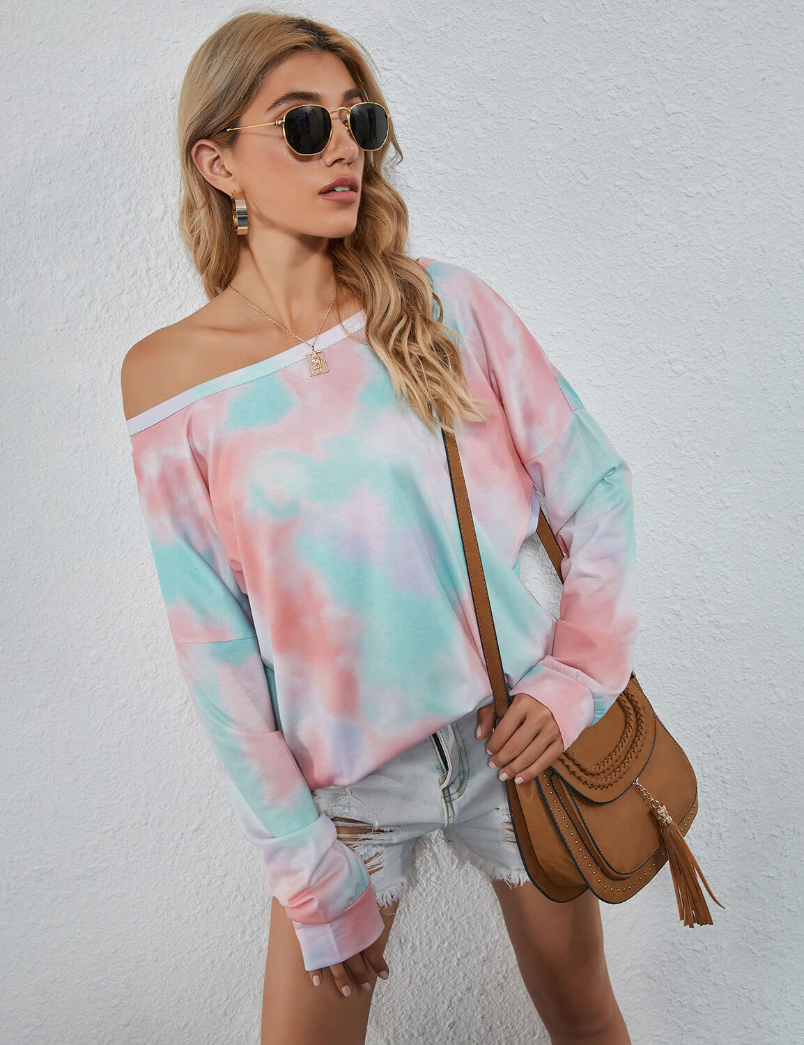 Tie dye best sale one shoulder top