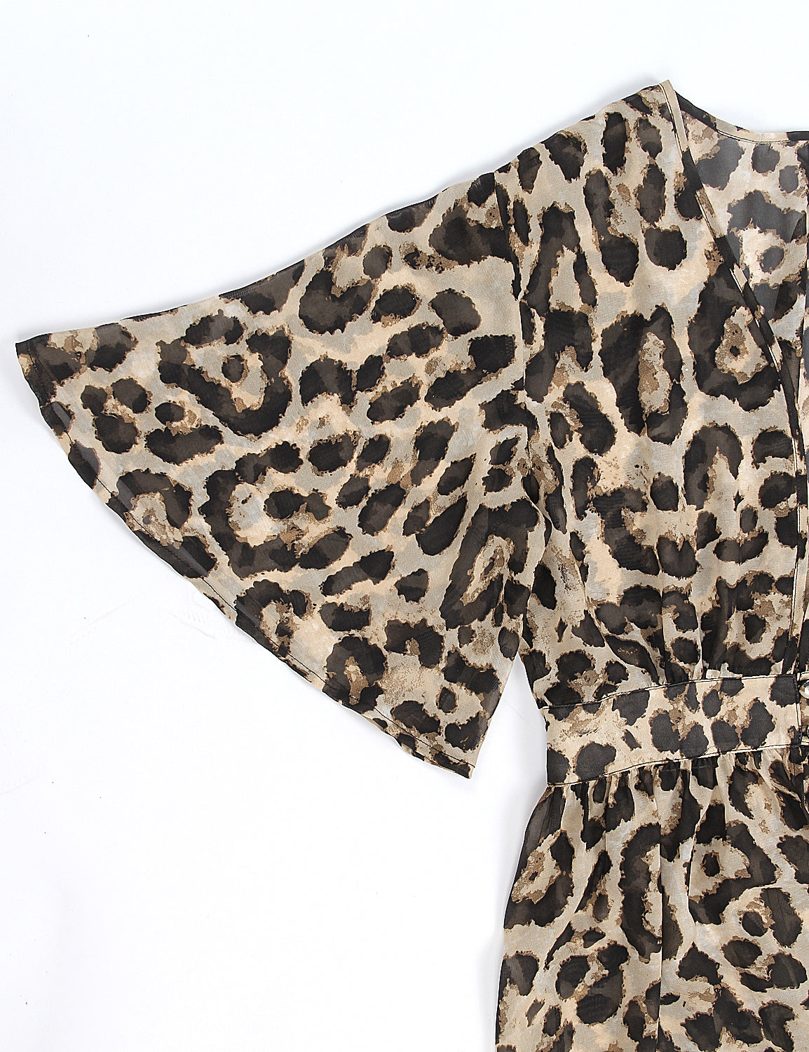 Urban Chic Leopard Long Chiffon Cover Up - Blooming Jelly