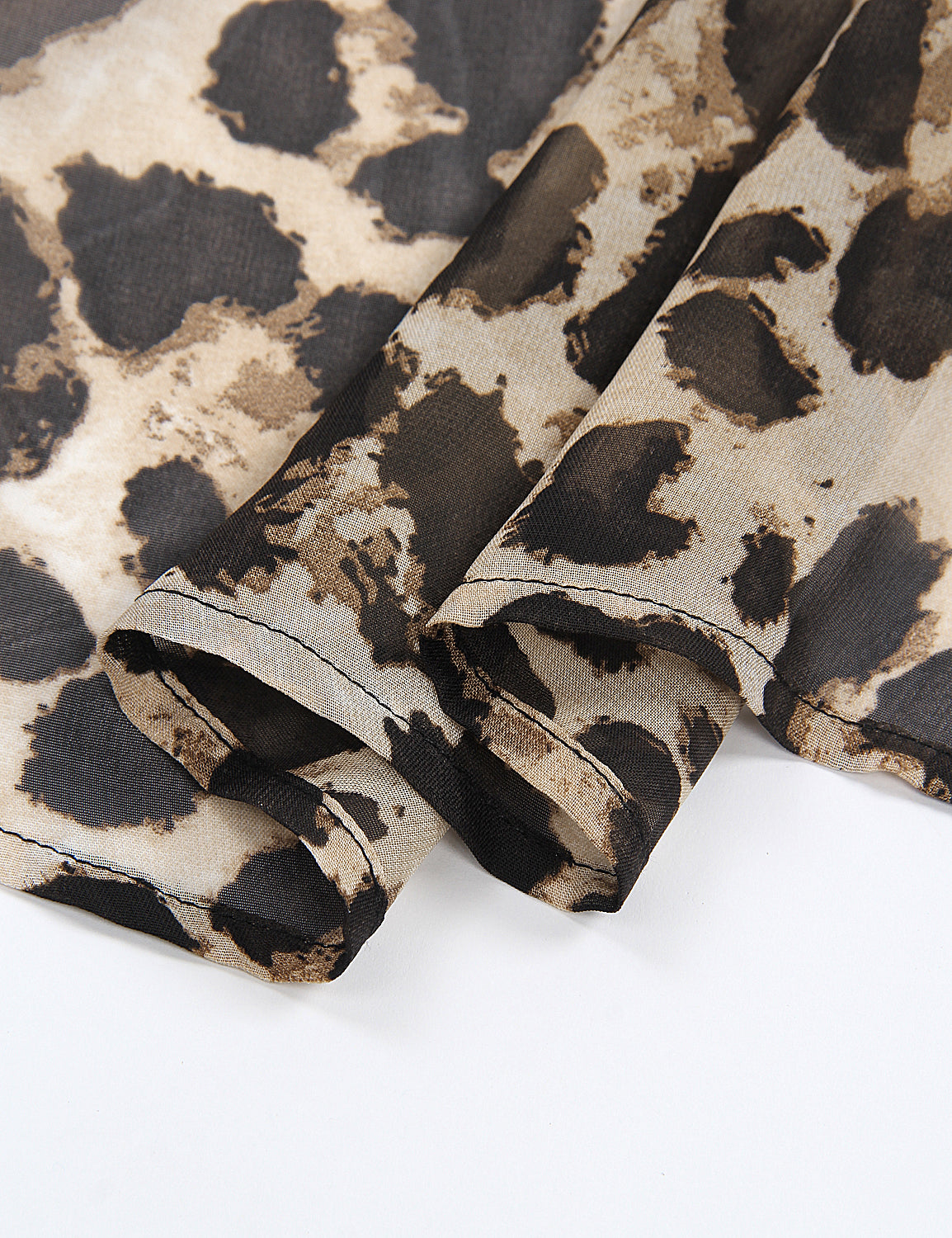 Urban Chic Leopard Long Chiffon Cover Up - Blooming Jelly