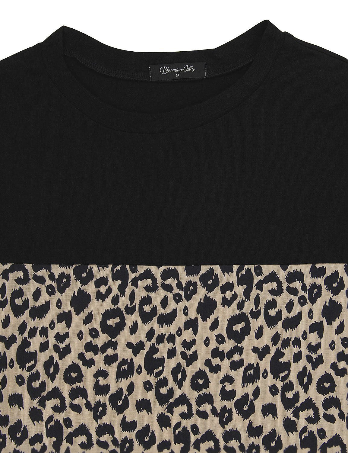 Casual Leopard Print Loose T-shirt - Blooming Jelly