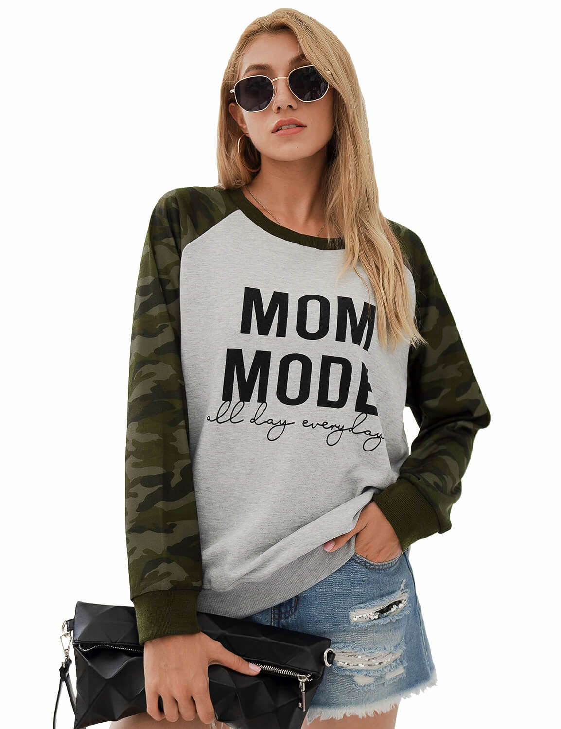 Blooming Jelly_Mom Mode Camo Patchwork Sweatshirt_Letter Print_303087_07_Mom Style Casual Outfits_Tops_Sweatshirt
