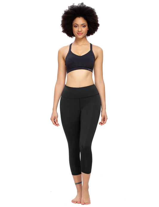 Criss Cross High Waist Cropped Yoga Leggings - Blooming Jelly
