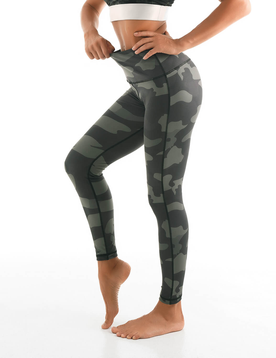 Army print shop workout leggings