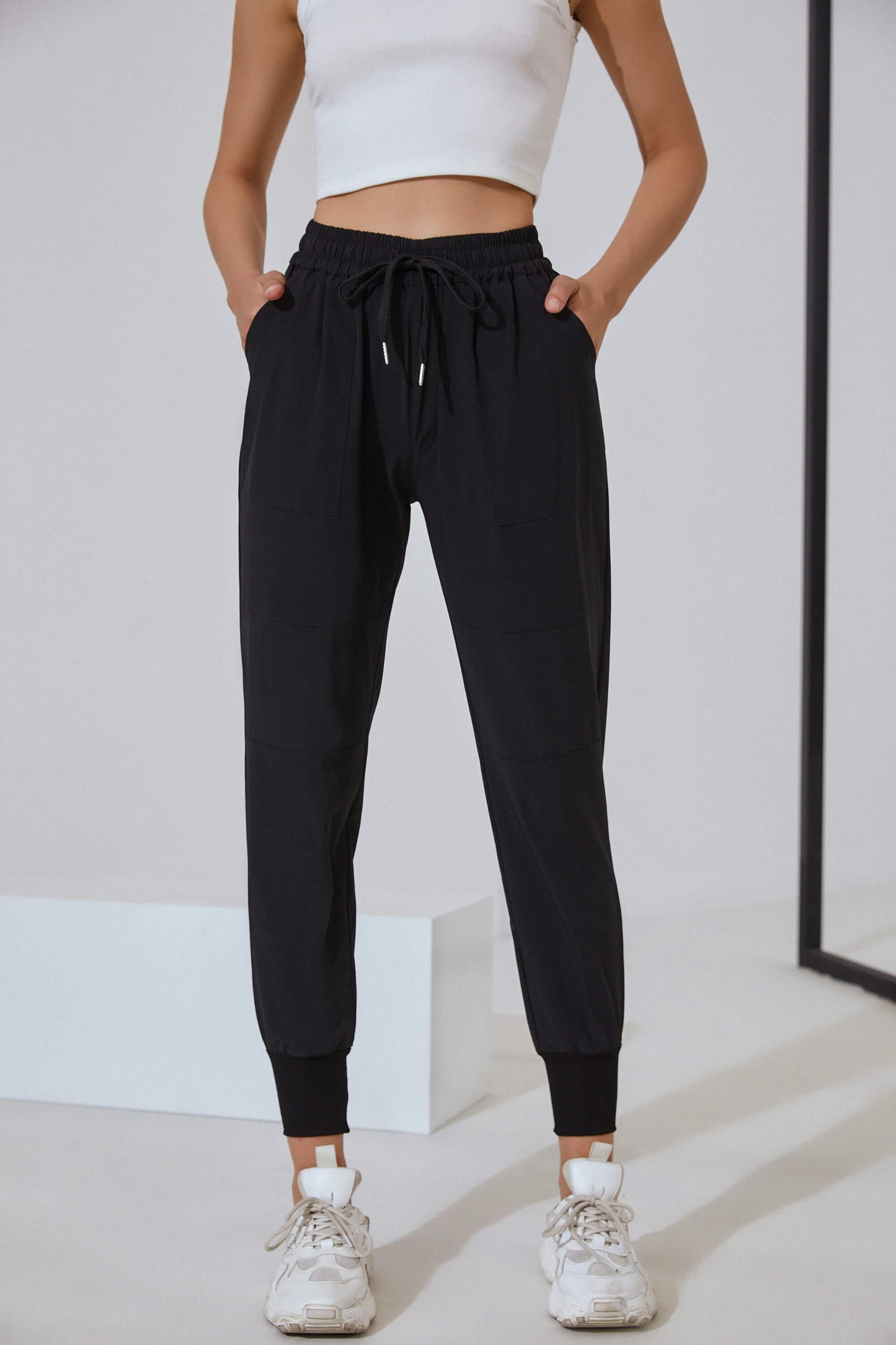 【Size L&XL]Drawstring Sweatpants Casual Joggers