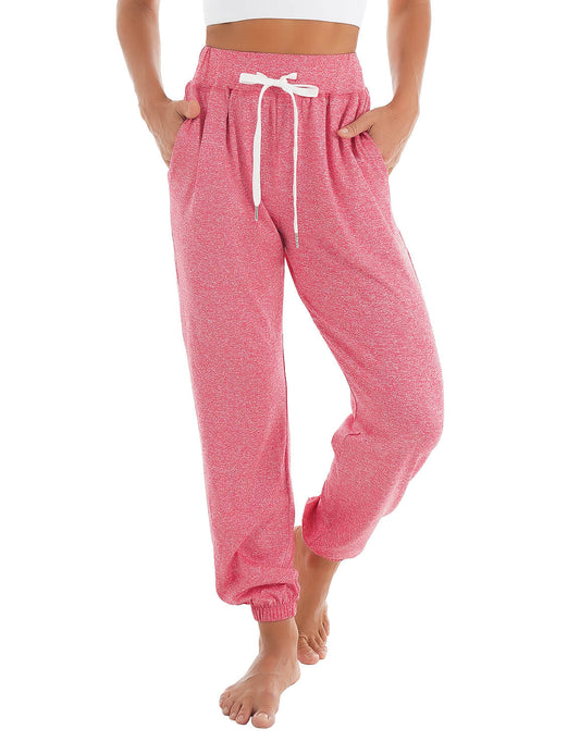 Blooming Jelly_Loose Pajama Pants Casual Joggers_Pale Violet Red_257254_17_Women Sportswear Gym Clothes_Bottoms_Joggers