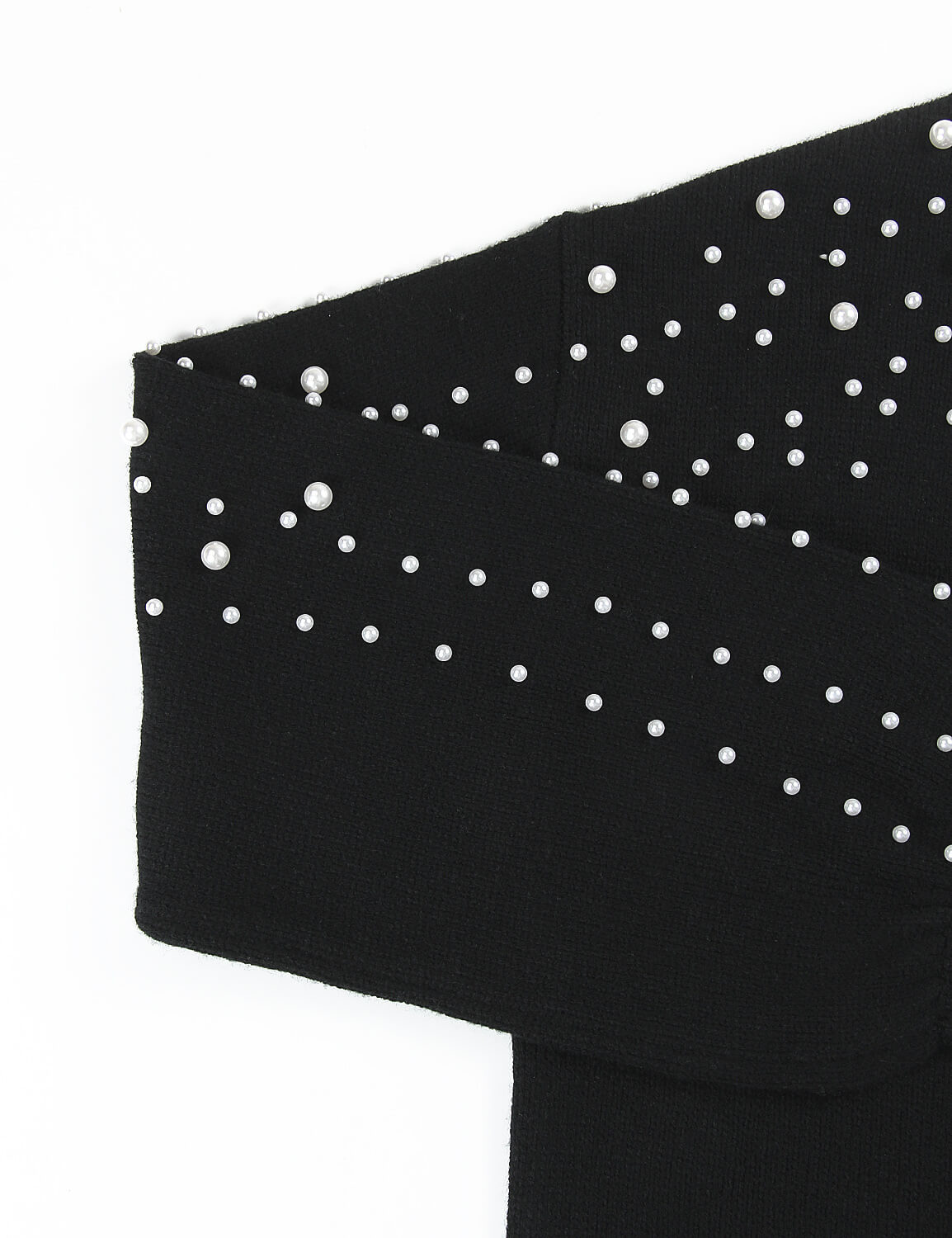 Oversized Lantern Sleeves Pearl Sweater