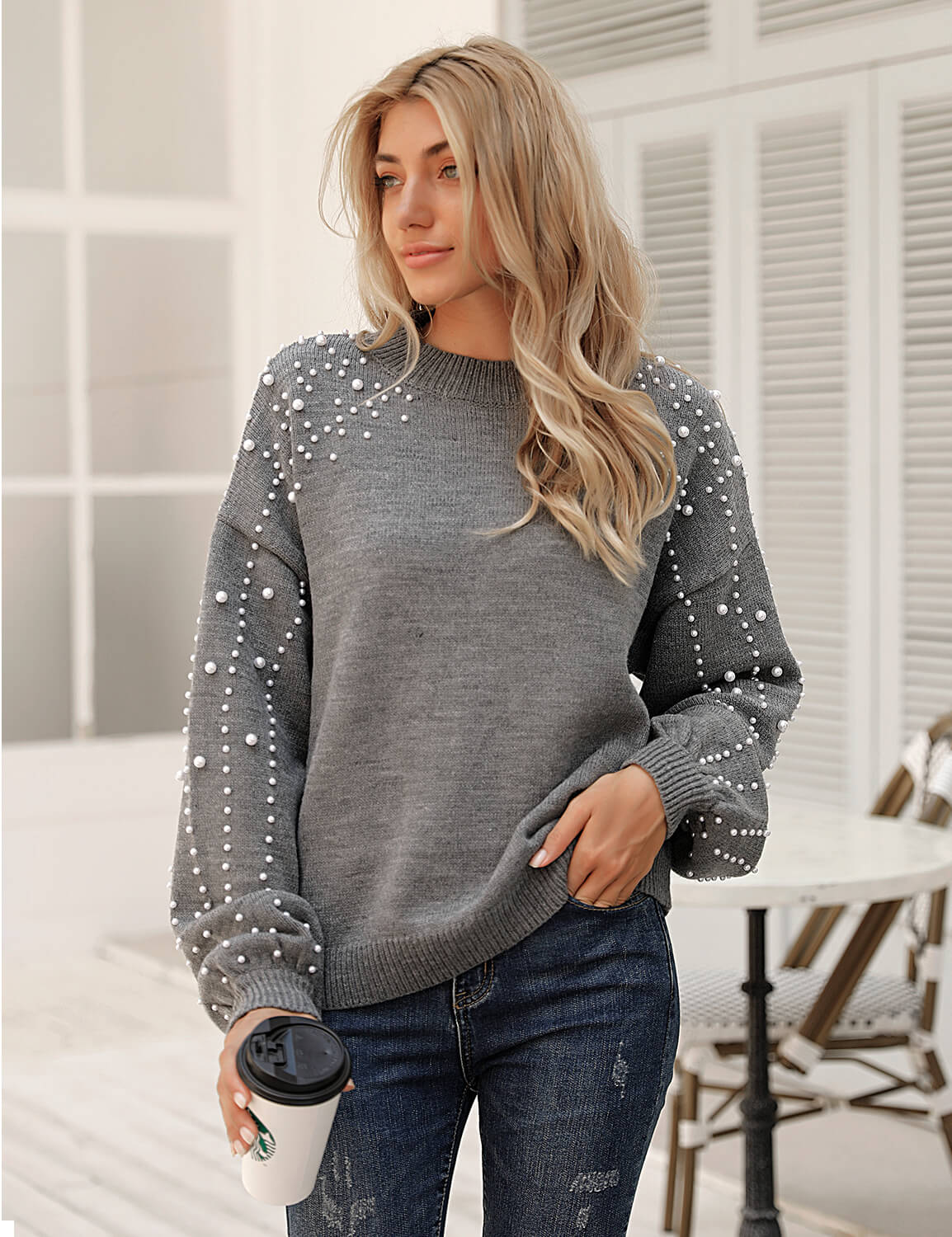 Sweater pearls sale