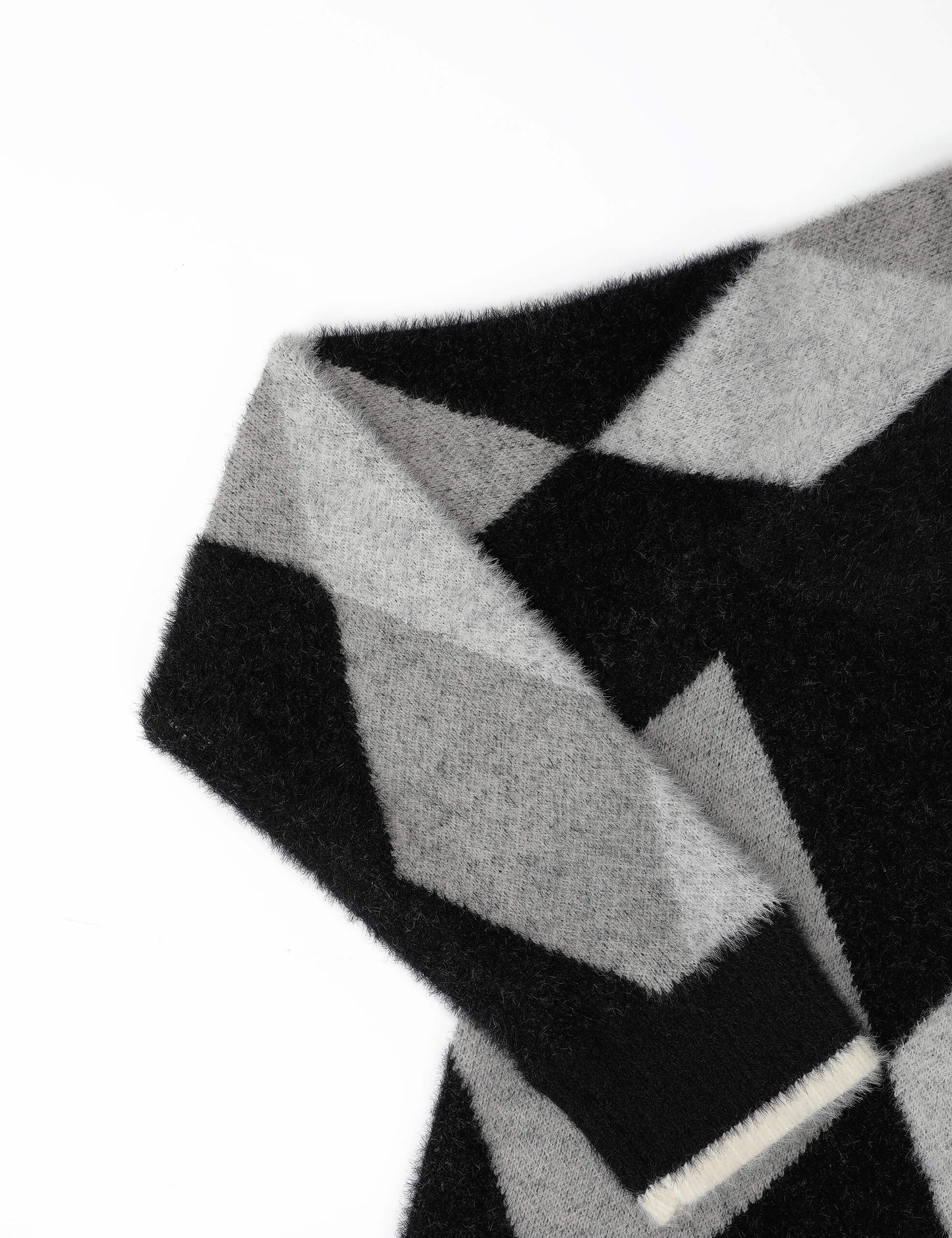 Casual Diamond Pattern Rhombus Soft Pullover Sweater