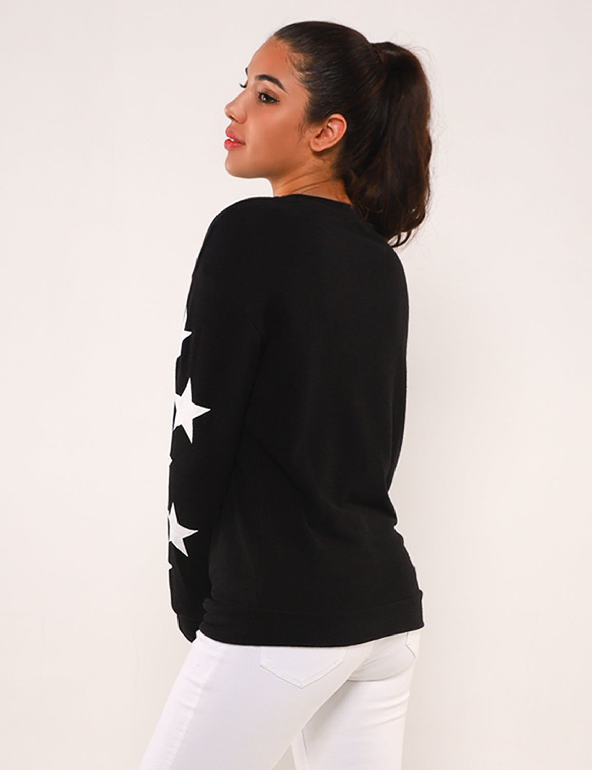 Sweatshirt with discount stars on sleeve