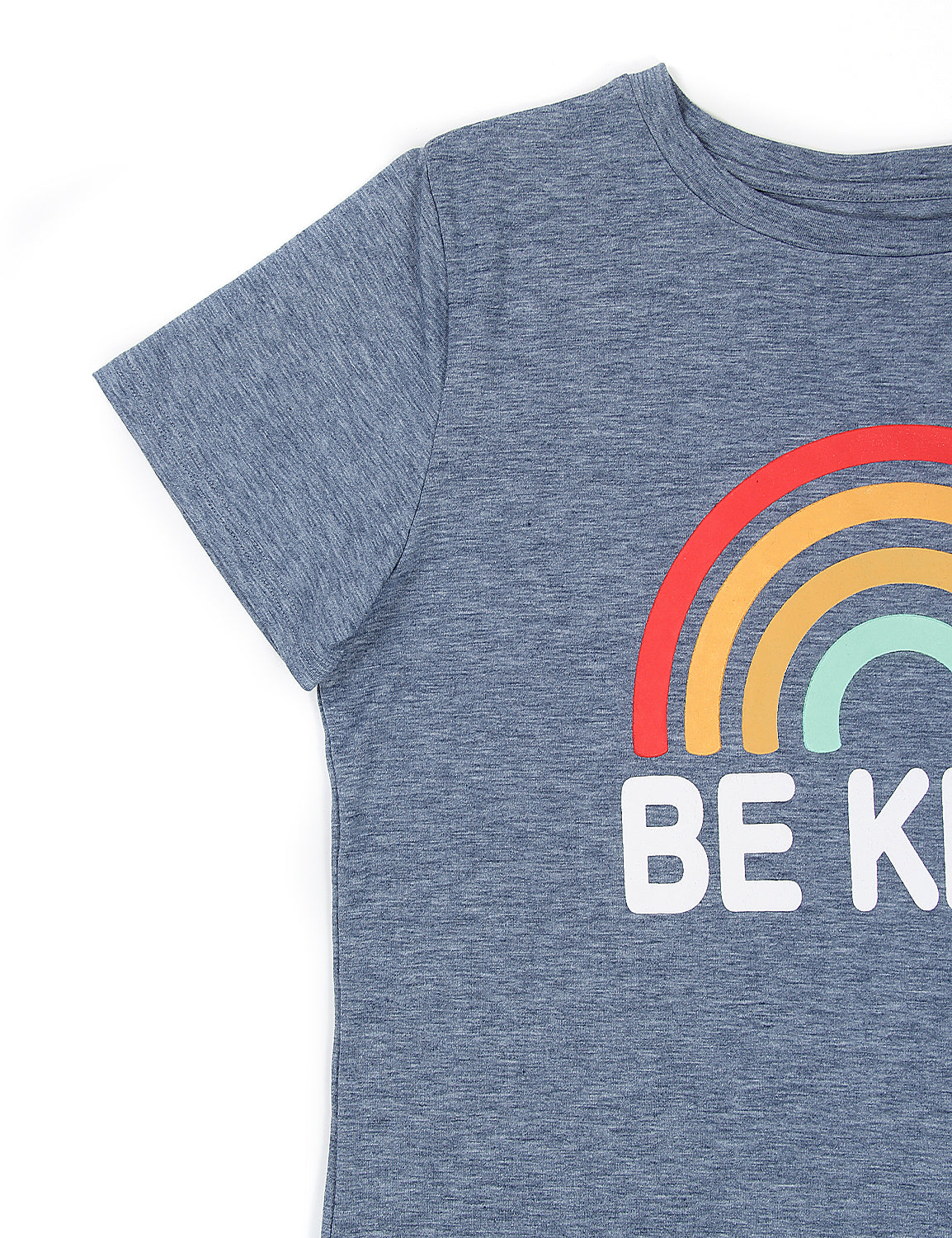 Be Kind Colorful Rainbow Print Soft T-Shirt - Blooming Jelly