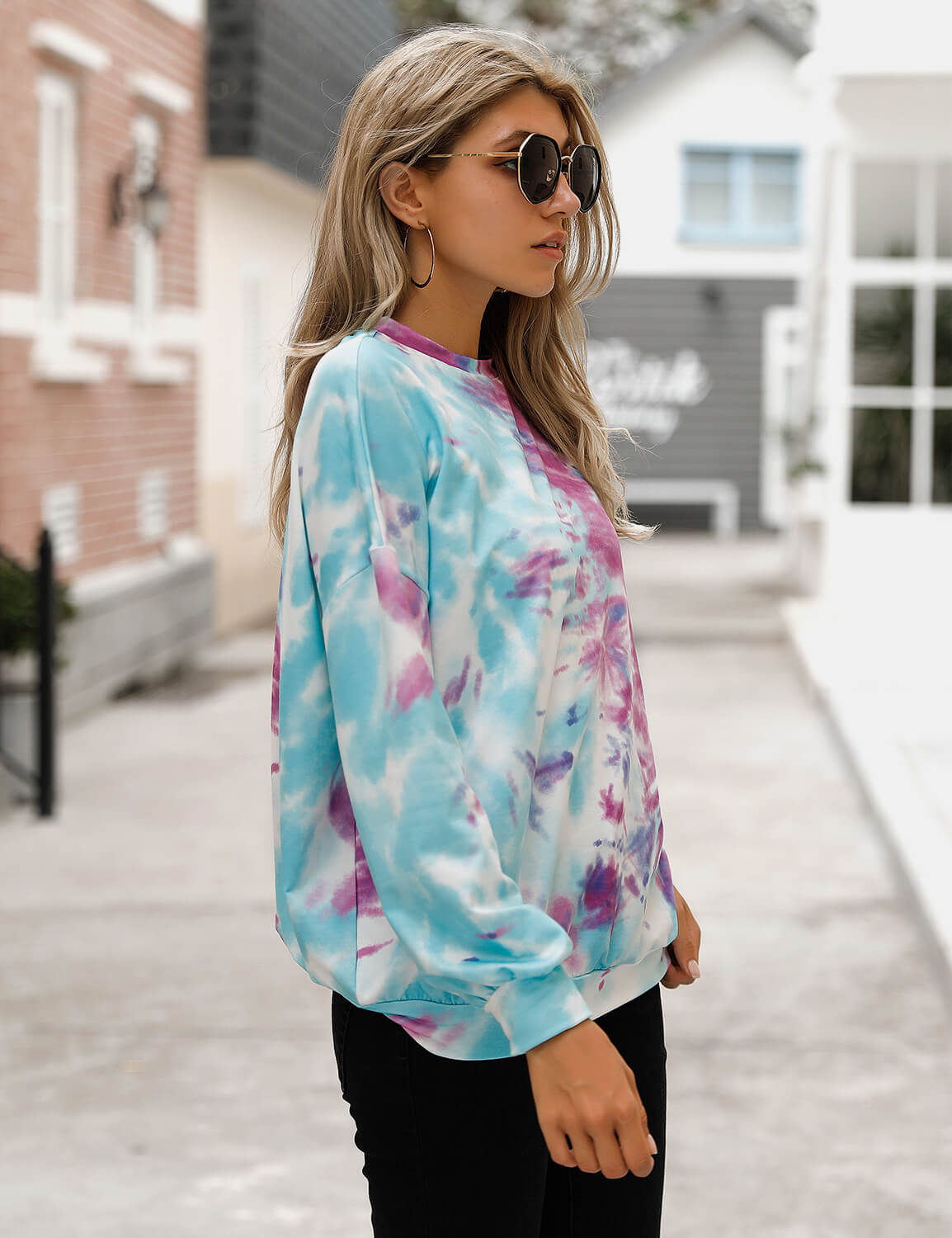 Blooming Jelly_Trendy Blue Tie Dye Sweatshirt_Tie Dye Print_302054_03_2020 Women Streetwear Fashion_Tops_SweatshirtBlooming Jelly_Trendy Blue Tie Dye Sweatshirt_Tie Dye Print_302054_03_2020 Women Streetwear Fashion_Tops_Sweatshirt
