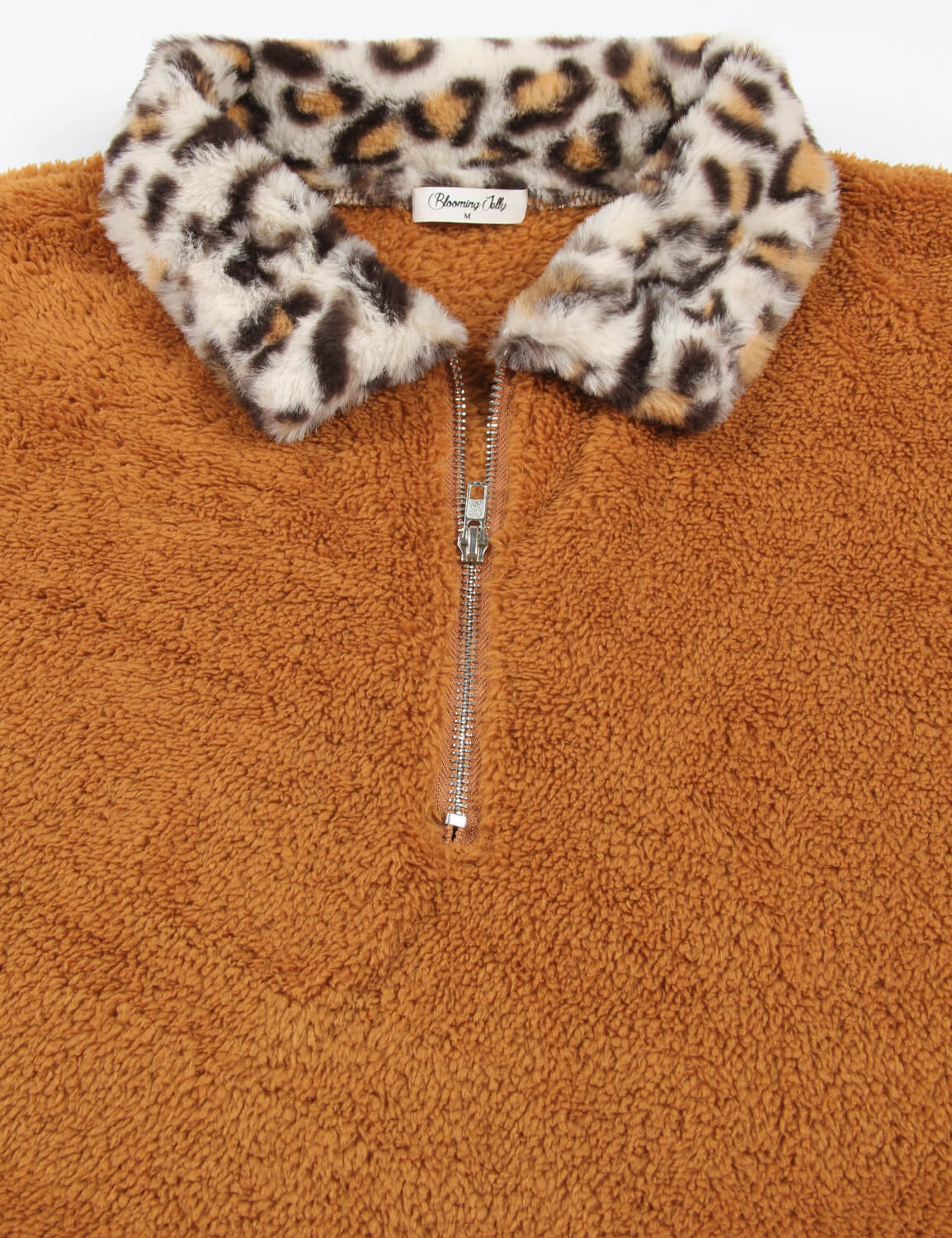 Fleece Fuzzy Half-Zip Sherpa Pullover